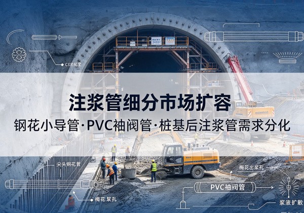 伊川注浆管细分市场扩容，隧道钢花小导管、PVC 袖阀管、桩基后注浆管需求分化